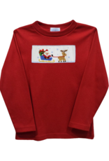 Vive la Fete VFF25 Red Santa Sleigh Smocked Shirt