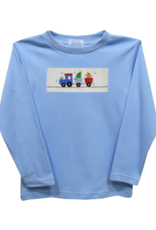 Vive la Fete VFF25 Light Blue Christmas Train Smocked Shirt
