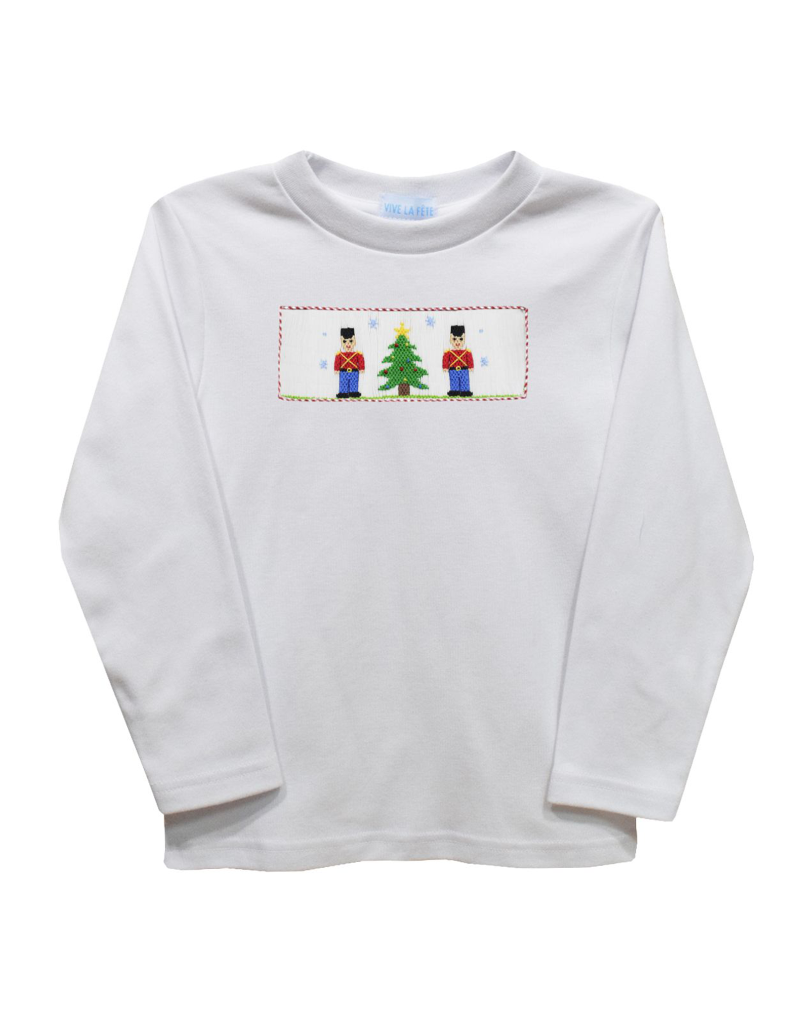 Vive la Fete VFF25 White Nutcracker Smocked Shirt