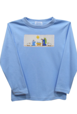 Vive la Fete VFF25 Light Blue Nativity Smocked Shirt