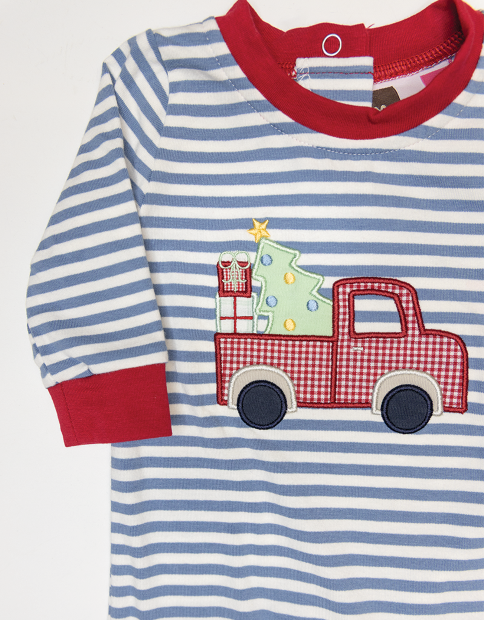 Banana Split 298 Christmas Truck Applique Romper