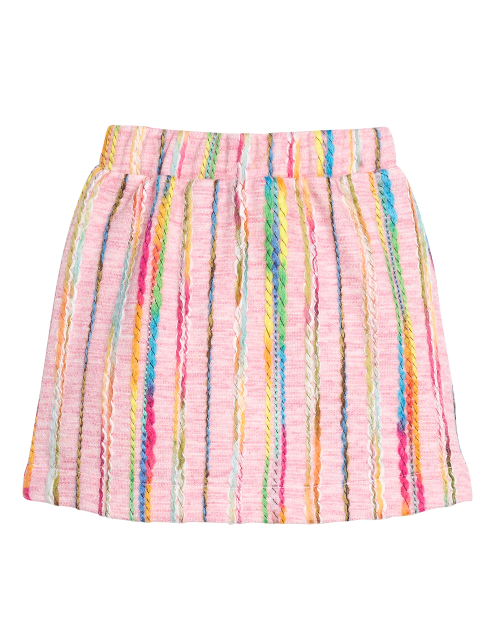 Bisby Wavy Pink Multi Wool Skirt