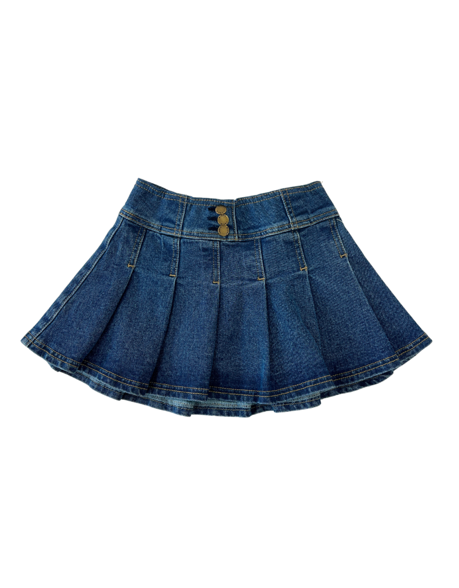 Bisby Pleated Denim Skirt