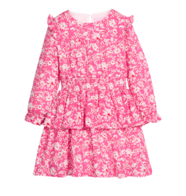 Bisby Carleton Dress Hot Pink Abstract Floral
