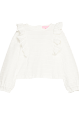 Bisby Ruffle Blouse White Scallop
