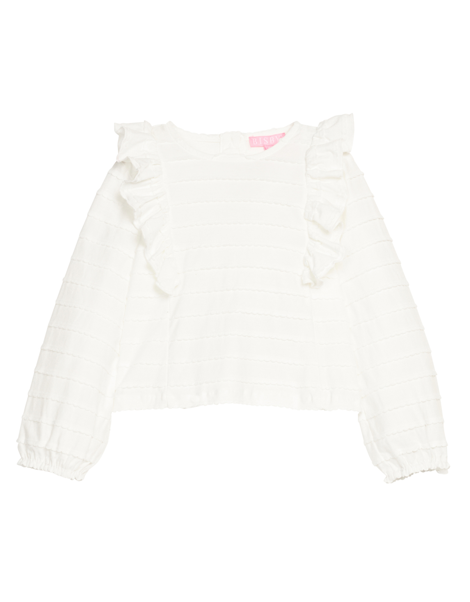 Bisby Ruffle Blouse White Scallop