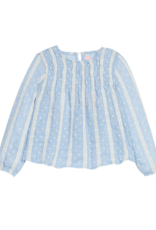 Bisby Anita Top Sky Dobby Stripe