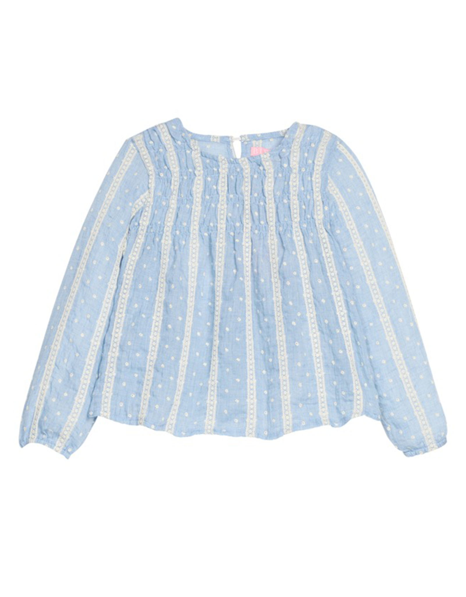 Bisby Anita Top Sky Dobby Stripe