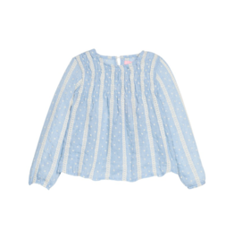 Bisby Anita Top Sky Dobby Stripe