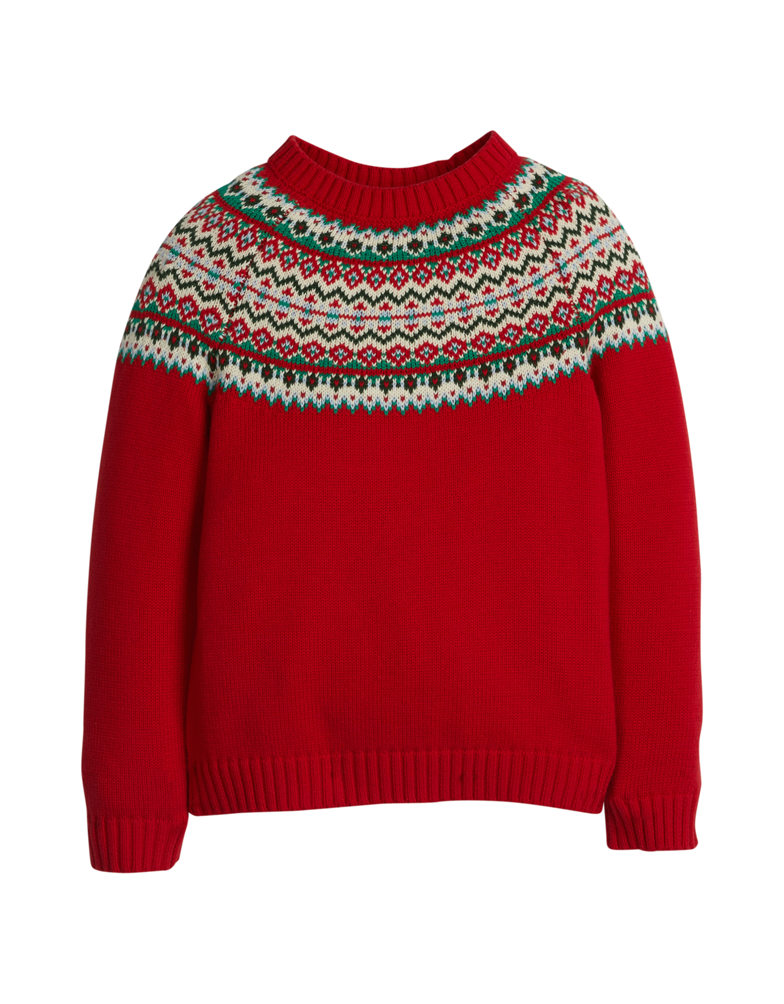 Little English LEF25 Intarsia Sweater Holiday Fair Isle