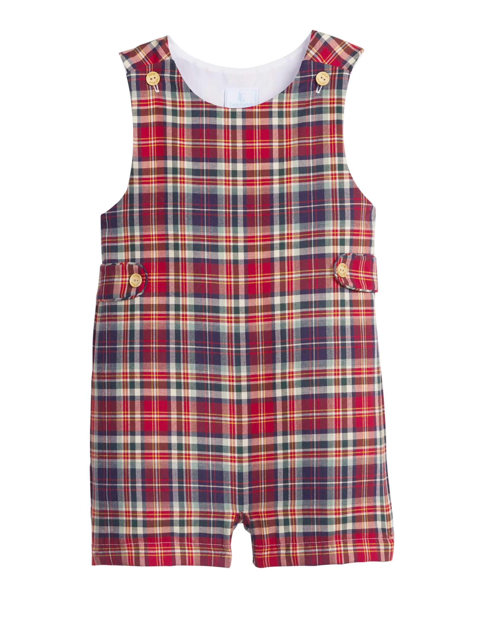 Little English LEF25 Button Tab John John Middleburg Plaid