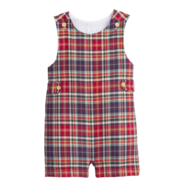 Little English Button Tab John John Middleburg Plaid