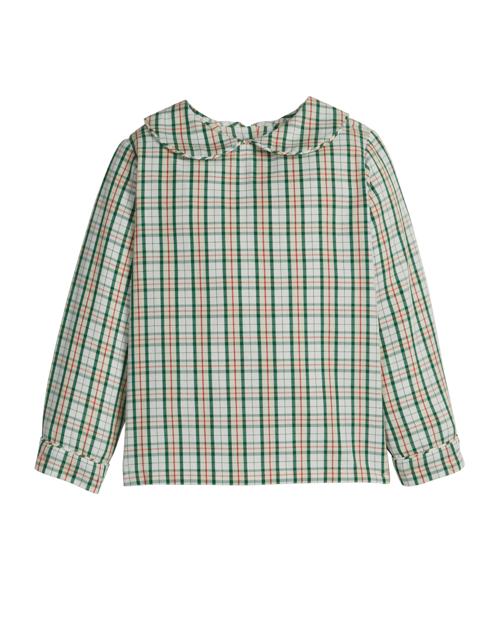 Little English LEF25 Mistletoe Tartan Peter Pan/Evergreen Corduroy Banded Pant