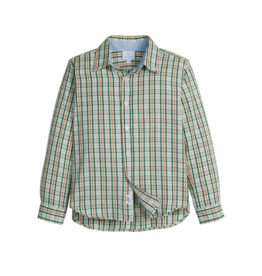 Little English Button Down Shirt Mistletoe Tartan