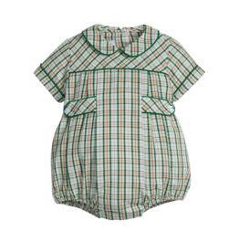 Little English Bennett Bubble Mistletoe Tartan