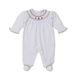 Kissy Kissy Holiday Medley Smocked Footie