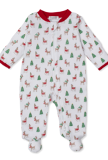 Kissy Kissy Christmas Reindeer Zip Footie