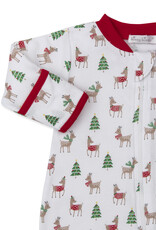 Kissy Kissy Christmas Reindeer Zip Footie