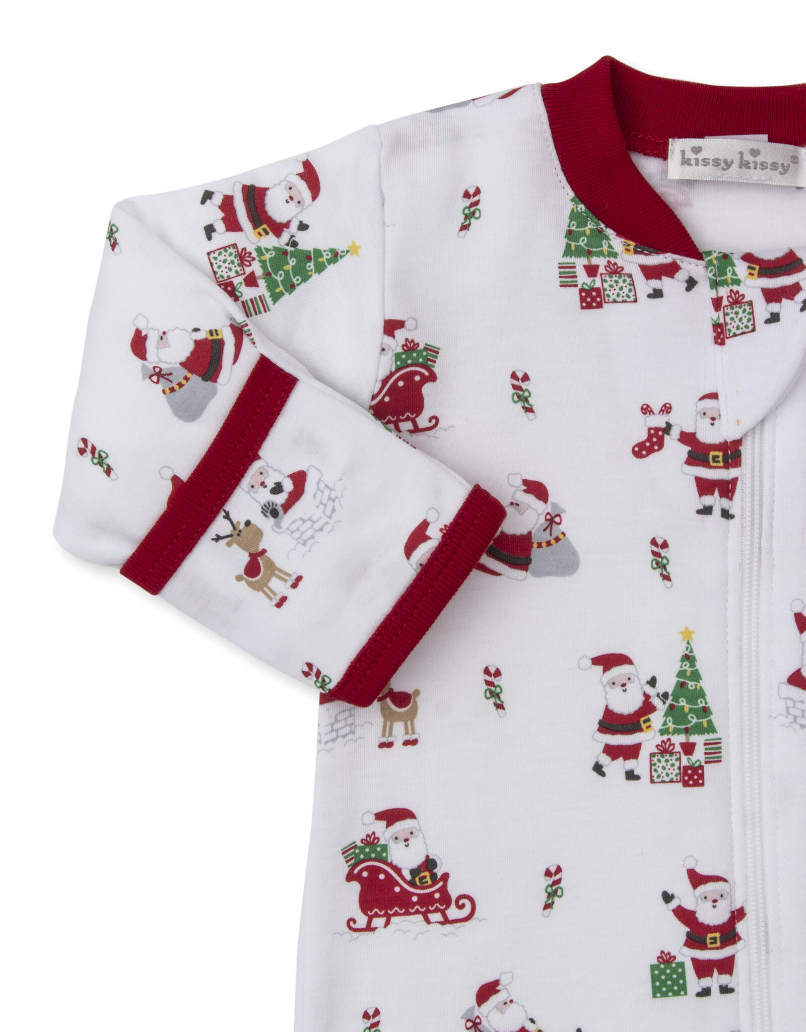 Kissy Kissy Christmas Capers Zip Footie