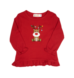 Luigi Ruffle Shirt Red Rudolph w/Lights