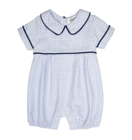 Ishtex Blue Check Romper