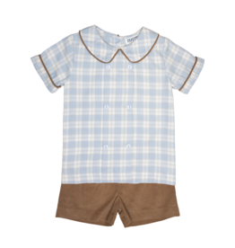 Ishtex (Size 5) Blue Khaki Short Set