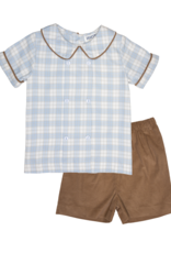 Ishtex 5F114 Blue Khaki Short Set