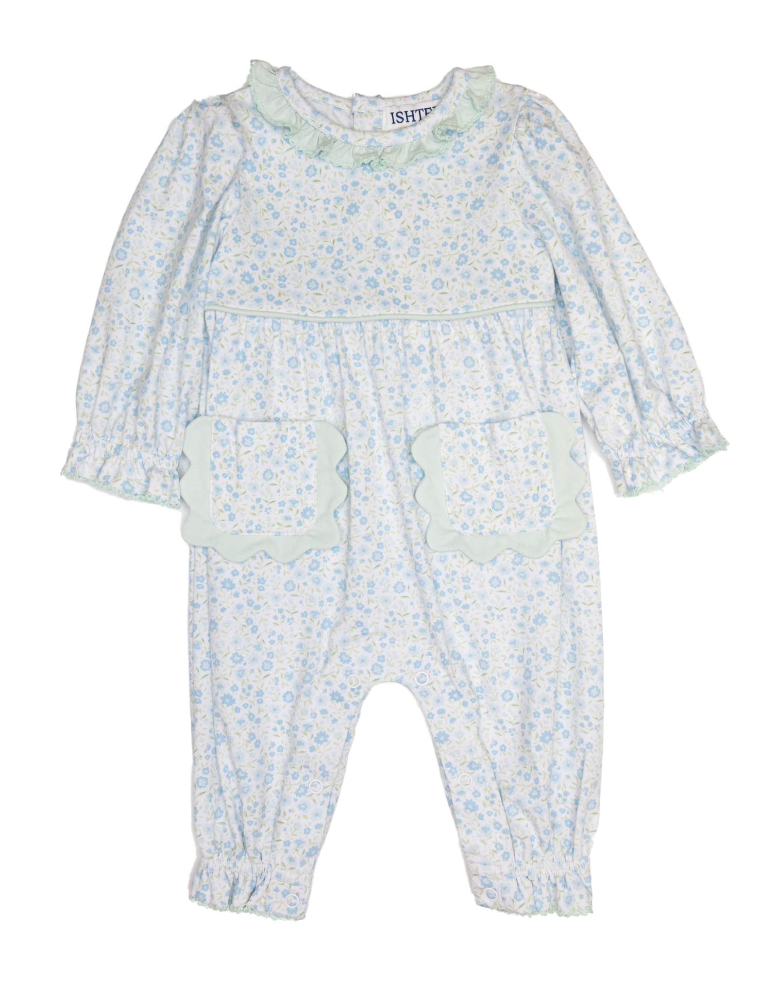 Ishtex 5F083 Ditsy Flower Girl Romper