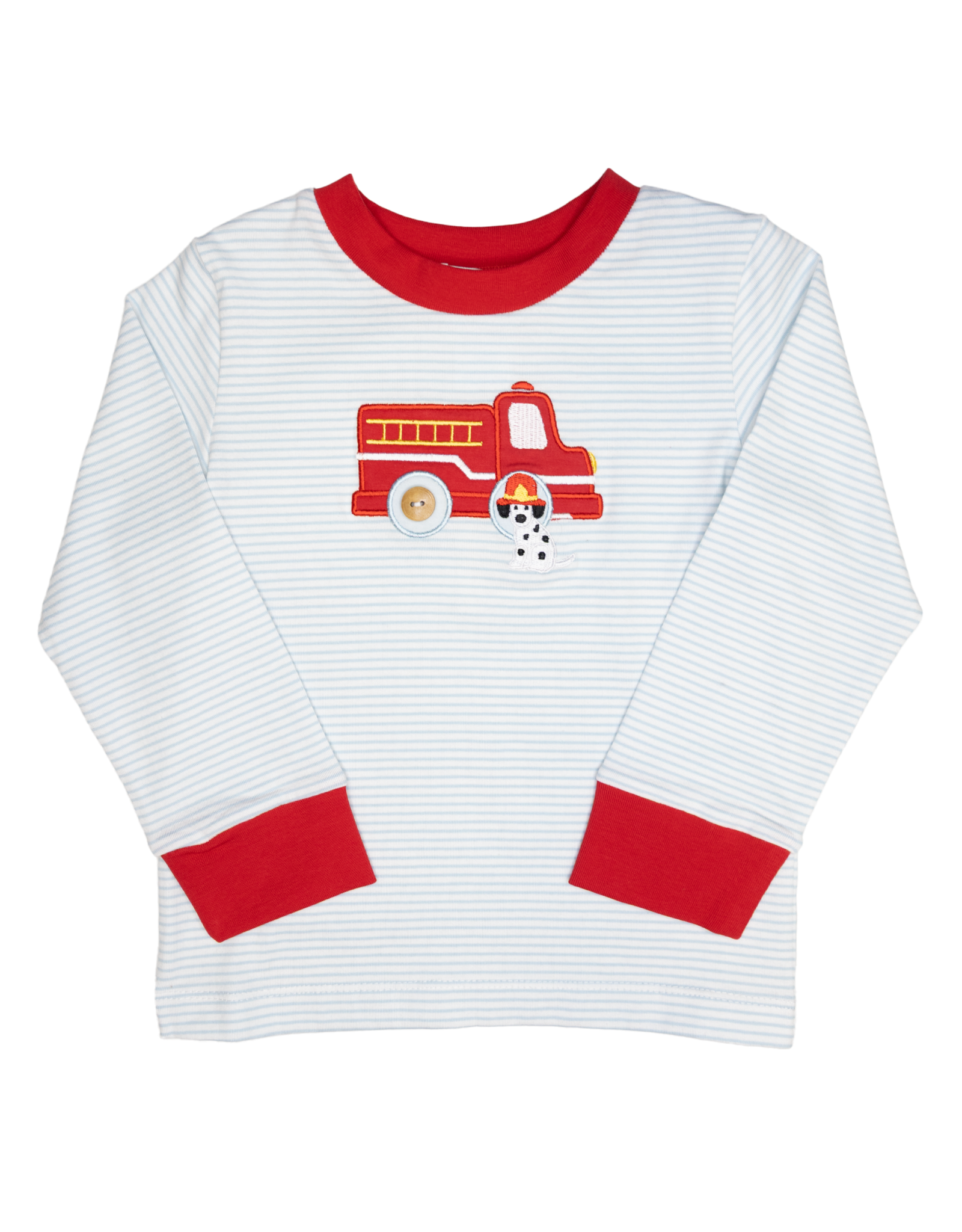 Ishtex 5F097 Fire Engine Applique Shirt