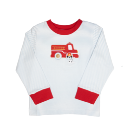 Ishtex (Size 4T/4) Fire Engine Applique Shirt