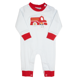Ishtex Fire Engine Applique Boy Romper