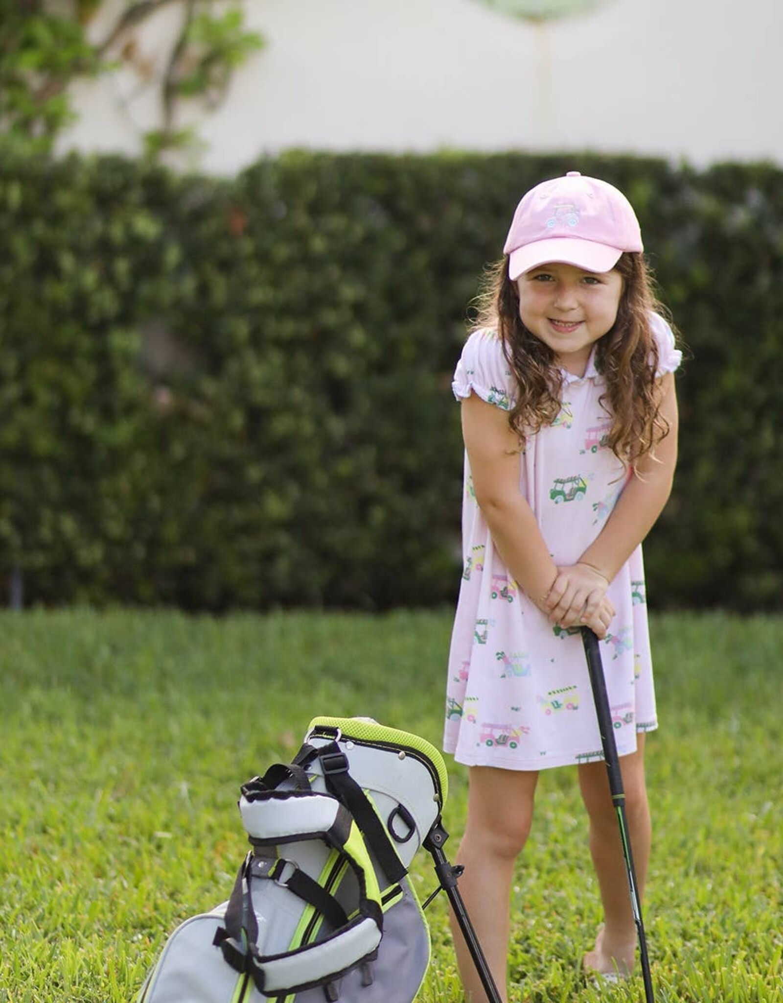 Bits & Bows BB Pink Golf Cart Bow Hat