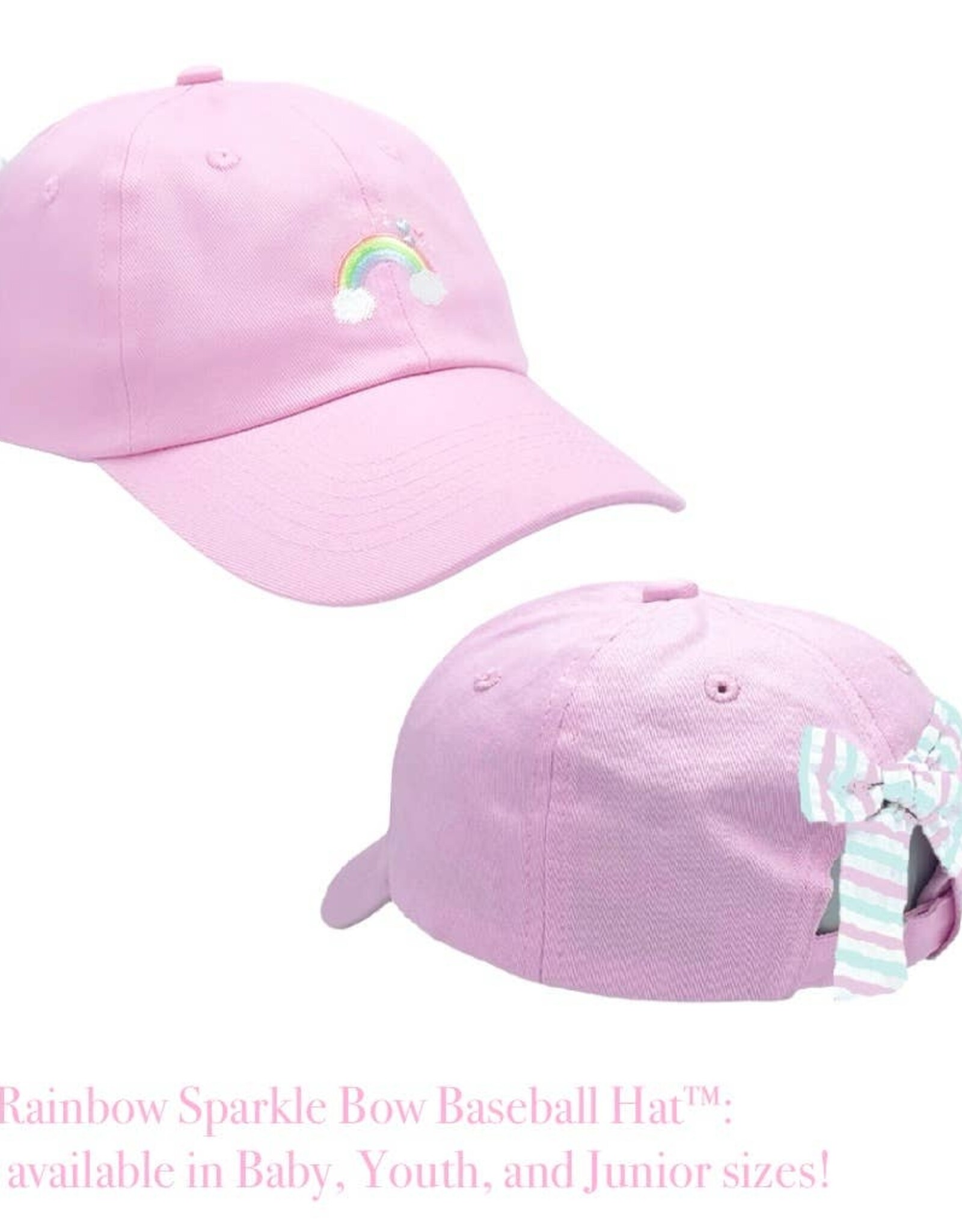 Bits & Bows BB Pink Rainbow Sparkle  Bow Hat