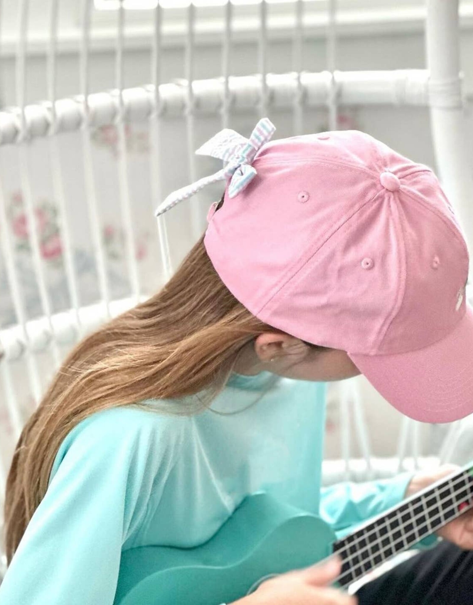 Bits & Bows BB Pink Rainbow Sparkle  Bow Hat