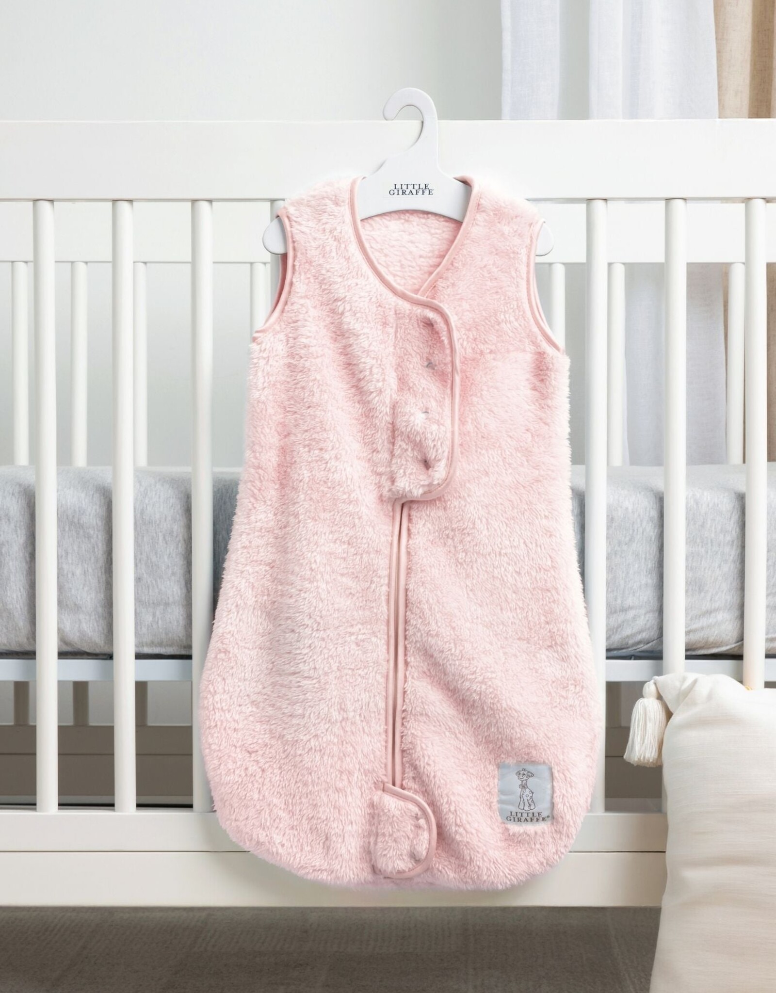 Little Giraffe Stretch Chenille Dreamsack Pink