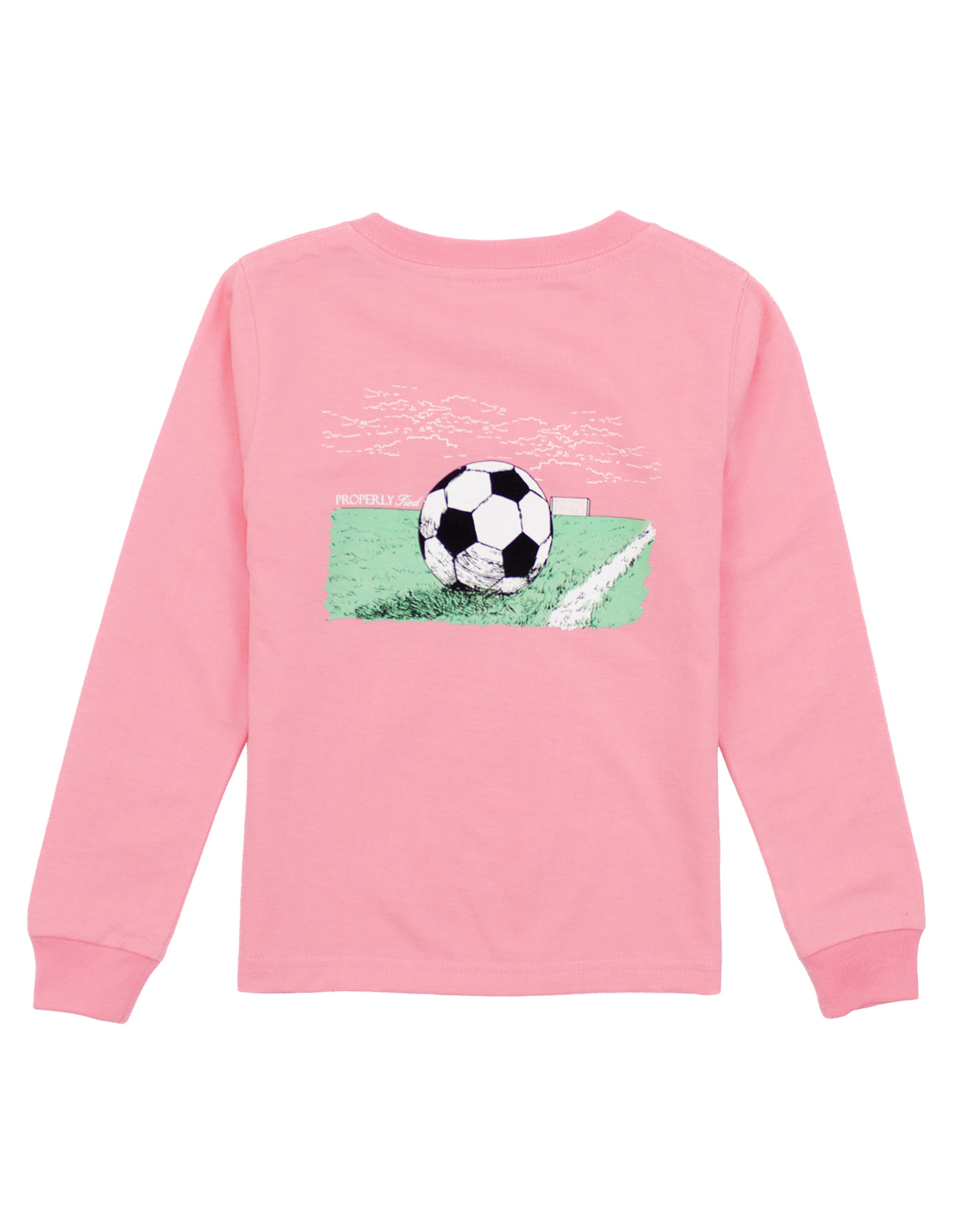 Properly Tied PT25 LS Girl Tee Pink Soccer