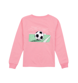 Properly Tied Long Sleeve Girl Tee Pink Soccer