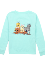 Properly Tied PT25 LS Girl Tee Seafoam Puppy Pile