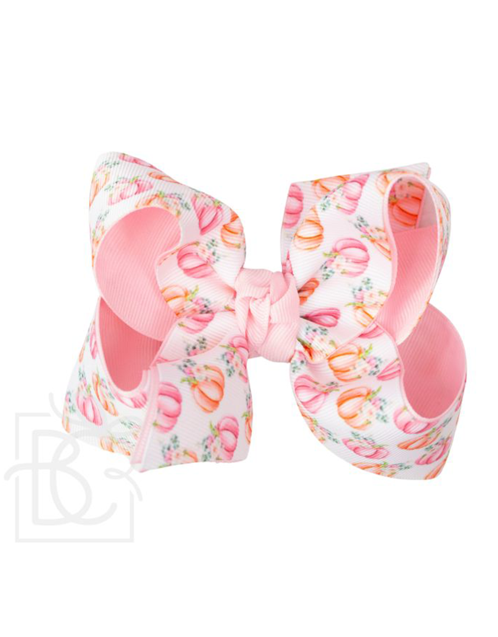 Beyond Creations PUMPDE 5.5"  XL Pink Pumpkin Bow