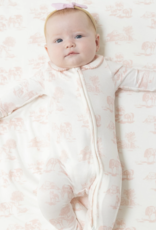 Angel Dear ADF25 2 Way Zipper Footie Pink Farm Toile