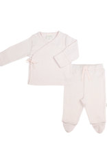 Paty, Inc. 15199 Pointelle Kimono Set Pink