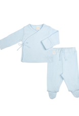 Paty, Inc. 15199 Pointelle Kimono Set Blue