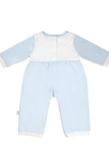 Paty, Inc. JRFH025 Jacquard Romper Blue
