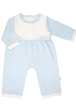 Paty, Inc. JRFH025 Jacquard Romper Blue