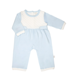 Paty, Inc. Jacquard Romper Blue
