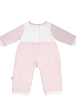 Paty, Inc. JRFH025 Jacquard Romper Pink