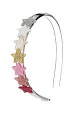 Lilies & Roses LR Headband Mini Stars Pearlized Pink H114-3J