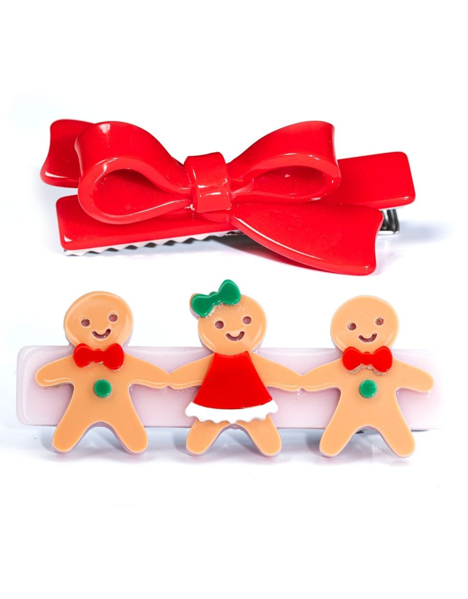 Lilies & Roses LR Alligator Clips Gingerbread Friends AC246B-7