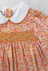 Baby Blessings BB1365 Orange Floral Claire Dress