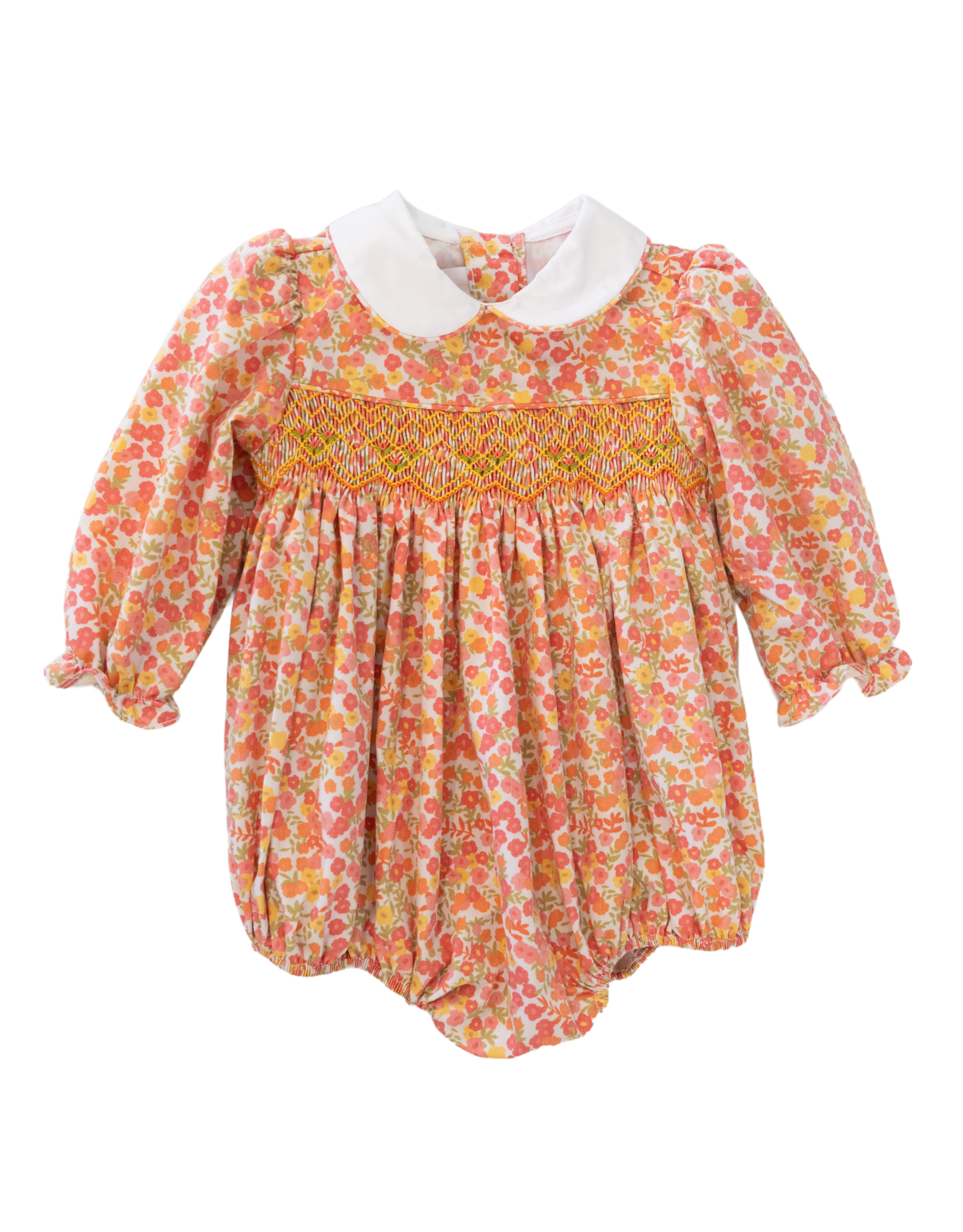 Baby Blessings BB1364 Orange Floral Claire Bubble